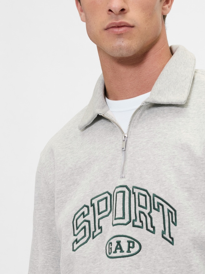 ヴィンテージソフト GAPロゴ 1/4ジップアップ プルオーバー-3