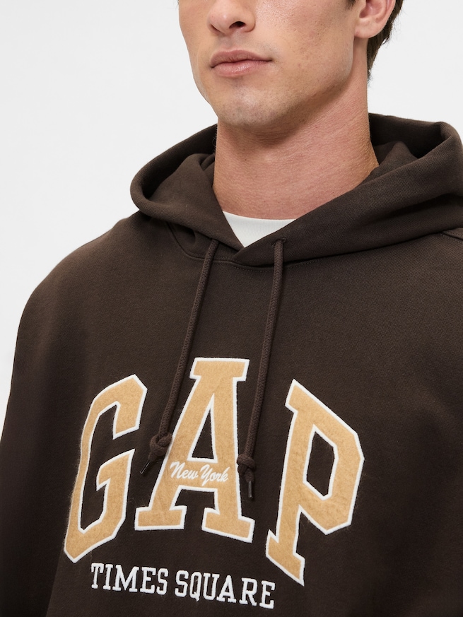 ヘビーウェイト タイムズスクエア GAPロゴパーカー-3
