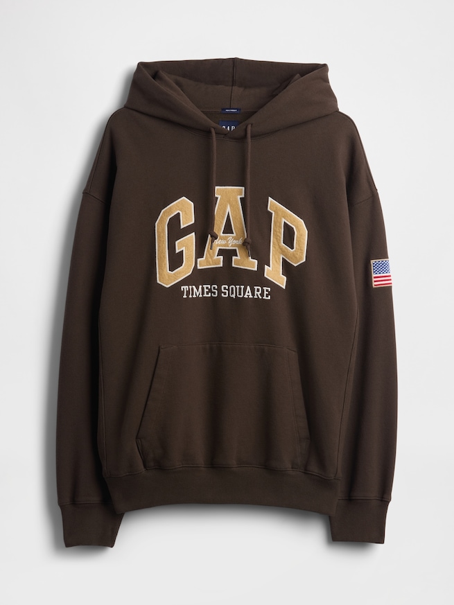 ヘビーウェイト タイムズスクエア GAPロゴパーカー-4