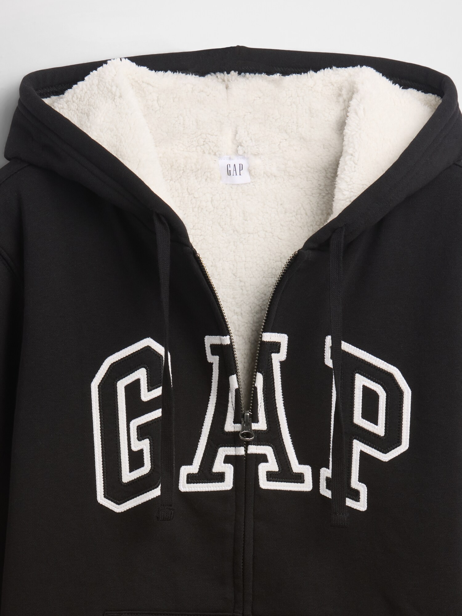 リラックスフィット GAPロゴ 裏ボア ジップアップパーカー-3