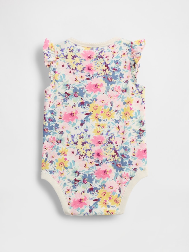 はじめてのお気に入り オーガニックコットン ラッフルフリル ボディスーツ (ベビー)-1