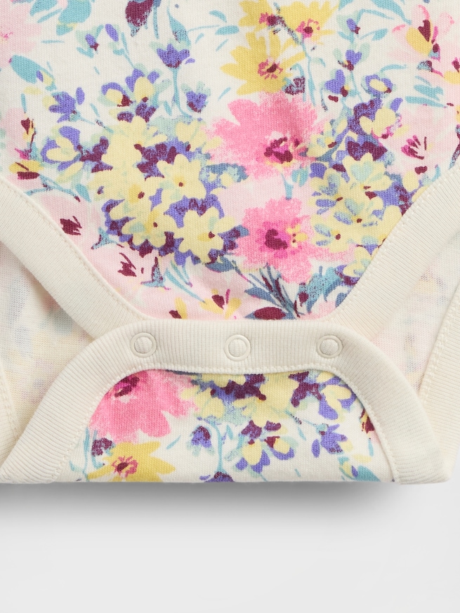 はじめてのお気に入り オーガニックコットン ラッフルフリル ボディスーツ (ベビー)-2