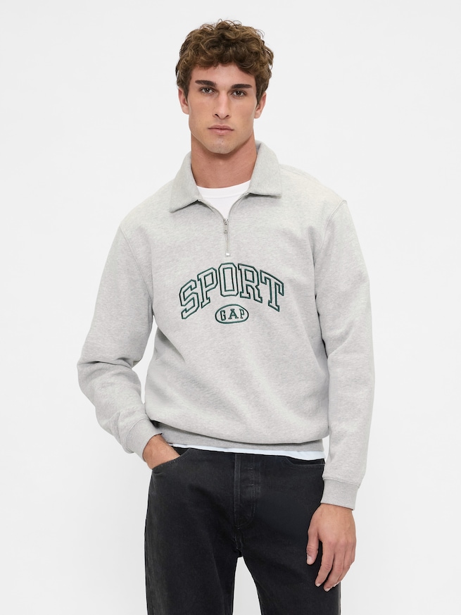 ヴィンテージソフト GAPロゴ 1/4ジップアップ プルオーバー-0