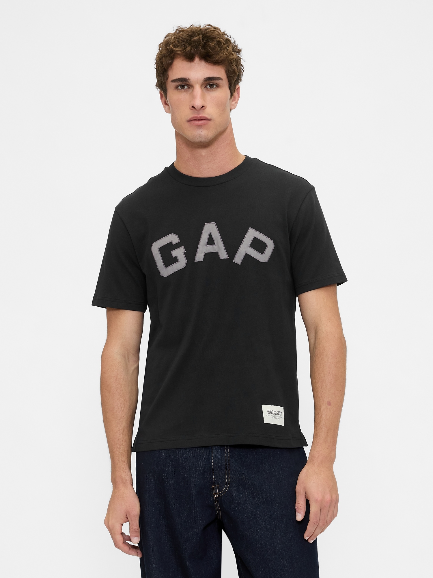 ヘビーウェイト Gapロゴ クロップドtシャツ
