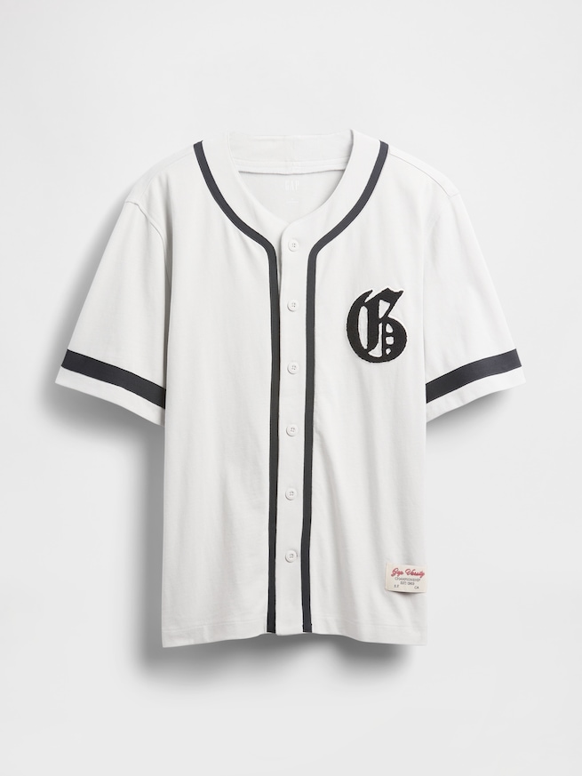バーシティスタイルGAPロゴ ベースボール ジャージTシャツ-4