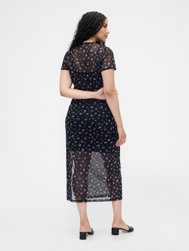 メッシュ マキシワンピース-5