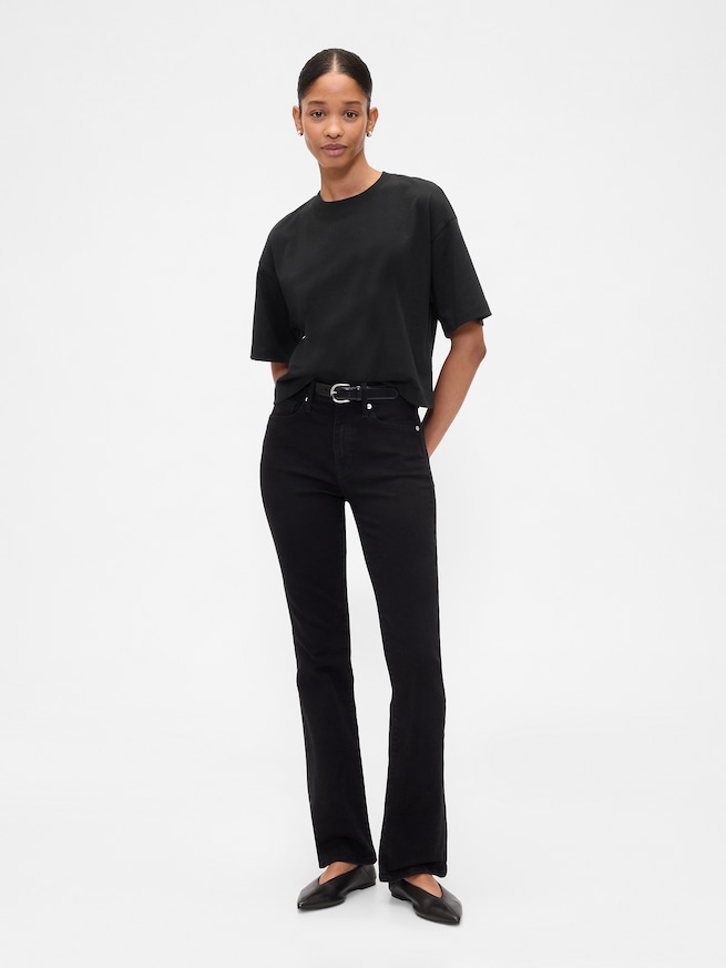 オーバーサイズ クロップド クルーネックTシャツ-2