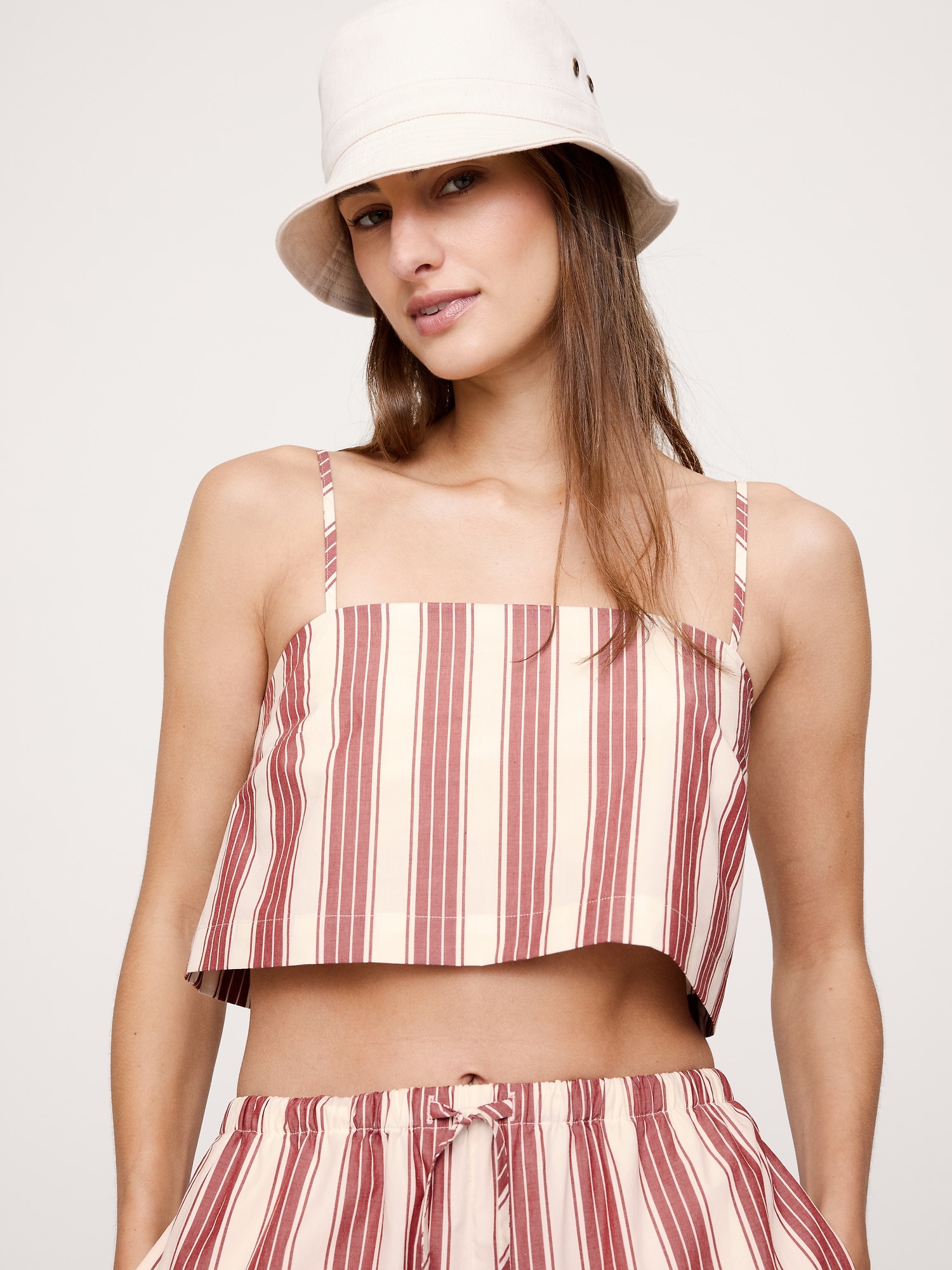 CAMISOLE COURTE EN POPELINE