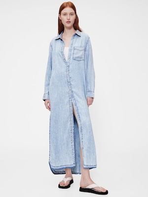GapStudio ドレープデニム シャツドレス