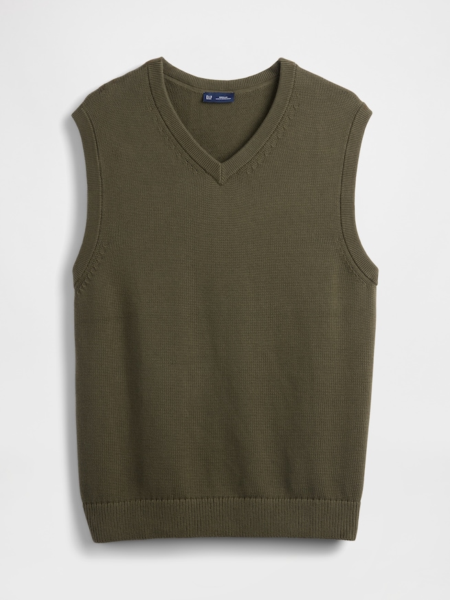 Vネック ニットベスト-4