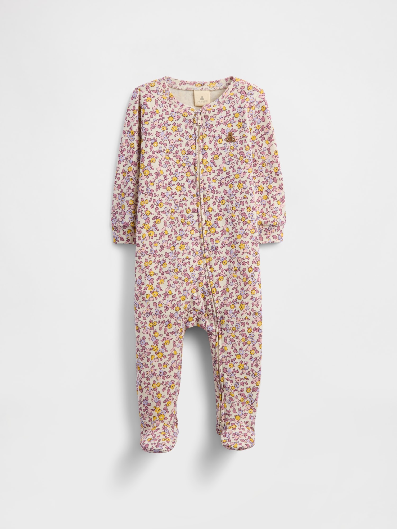 Baby Print Two-Way Zip One-Piece | Gap Factory