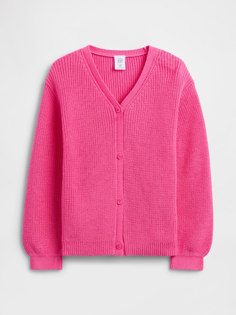 babyGap Shaker-Stitch V-Neck Cardigan