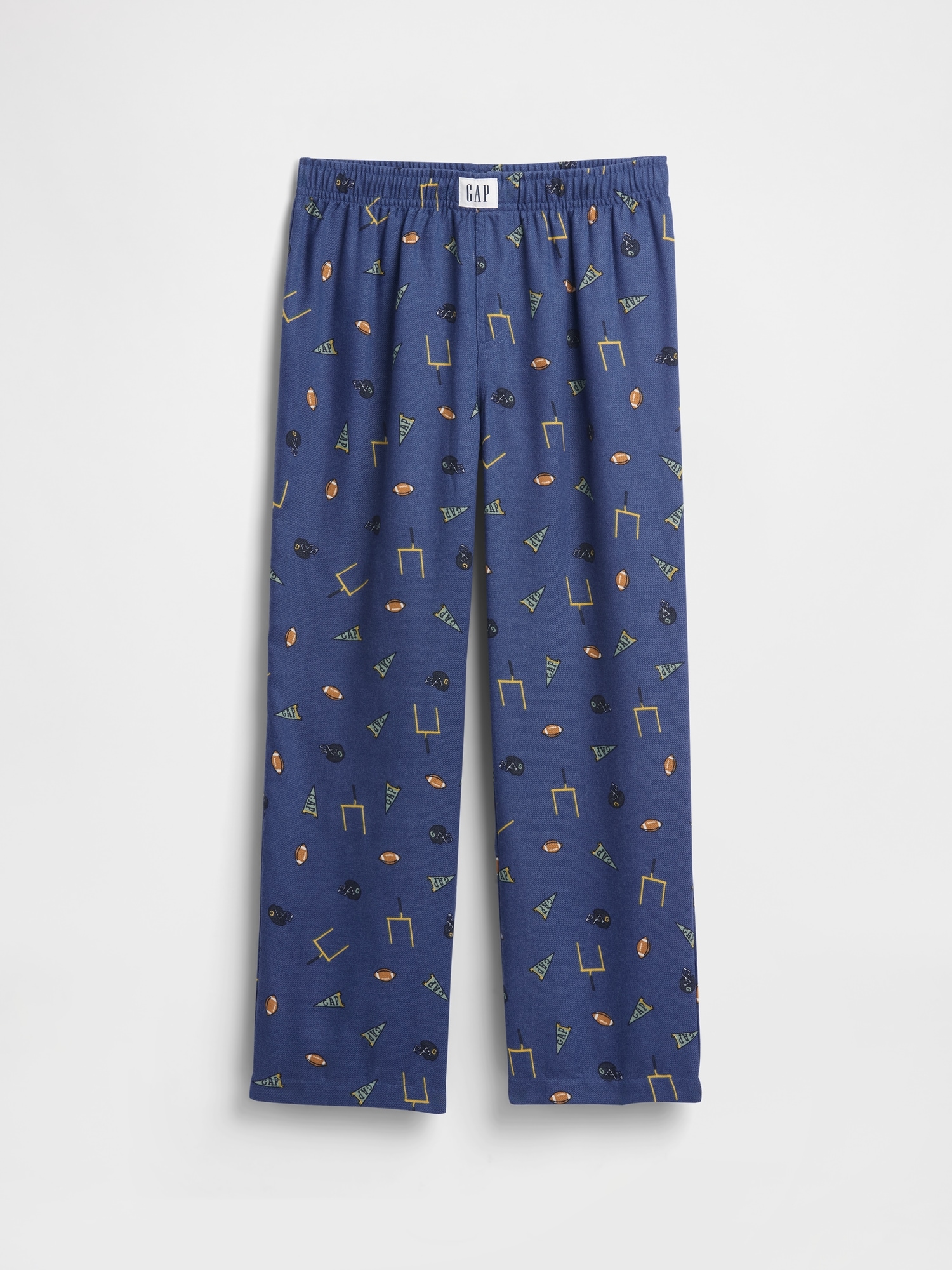 Kids 100% Recycled Flannel Football PJ Pants