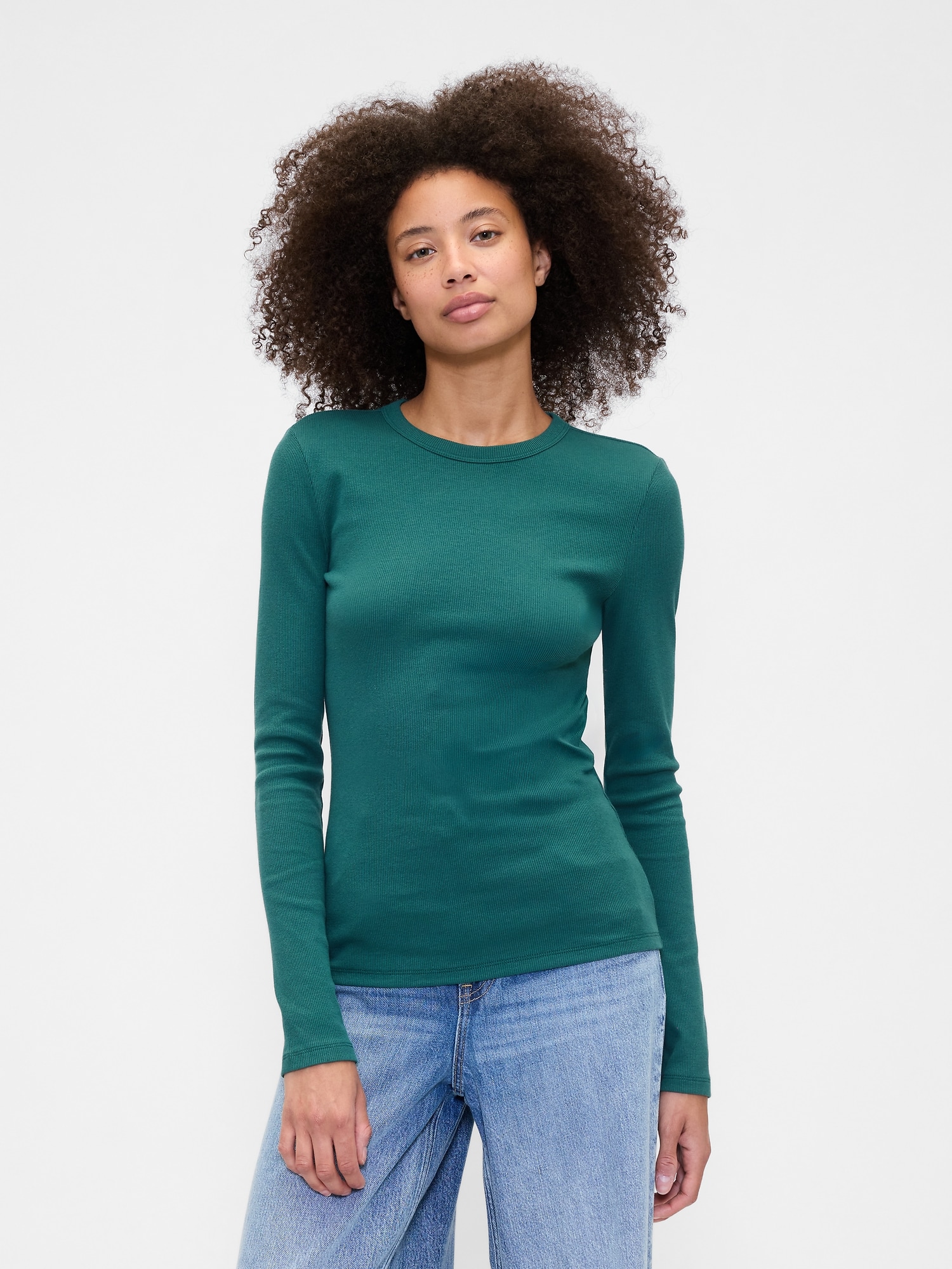 Essential Ribbed Crewneck T-Shirt