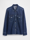 リラックス デニム ウエスタンシャツ-3