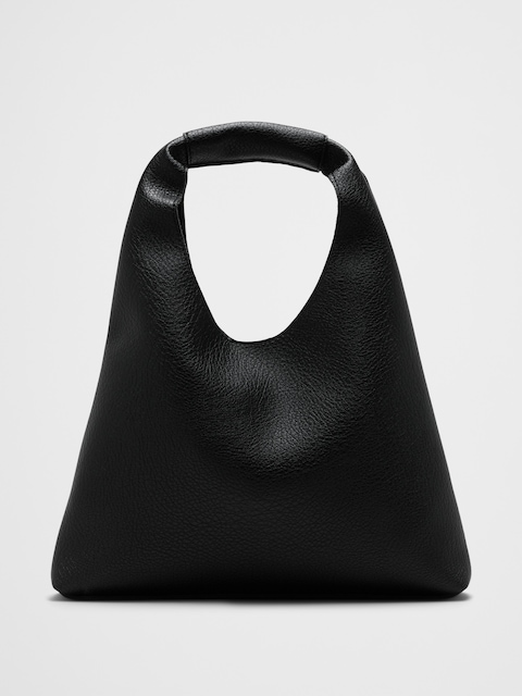 Vegan Leather Mini Slouchy Tote