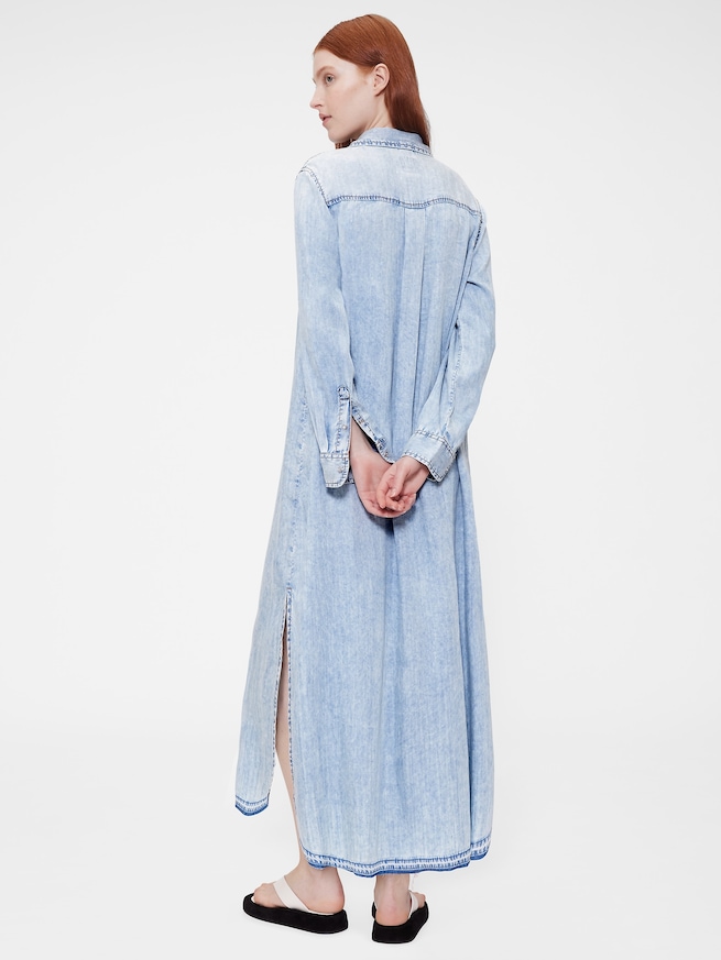 GapStudio ドレープデニム シャツドレス-2