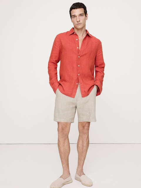 Slim-Fit Linen Shirt