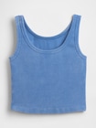 ウォッシュド リブ クロップド タンクトップ-4