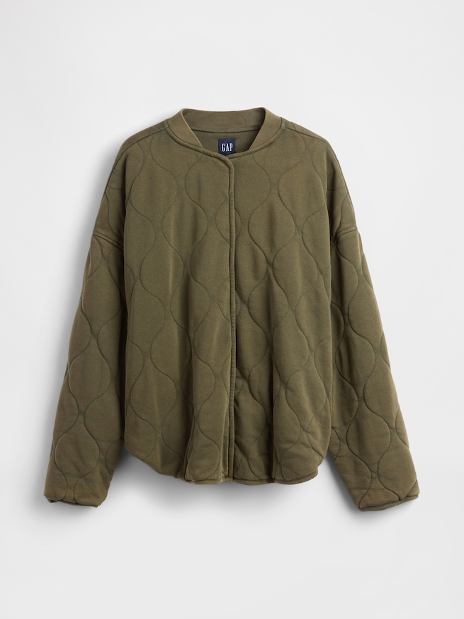 ヴィンテージソフト キルティング オーバーサイズジャケット-4