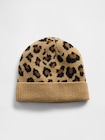 CashSoft カシミヤタッチ レオパード ビーニー (キッズ)-0