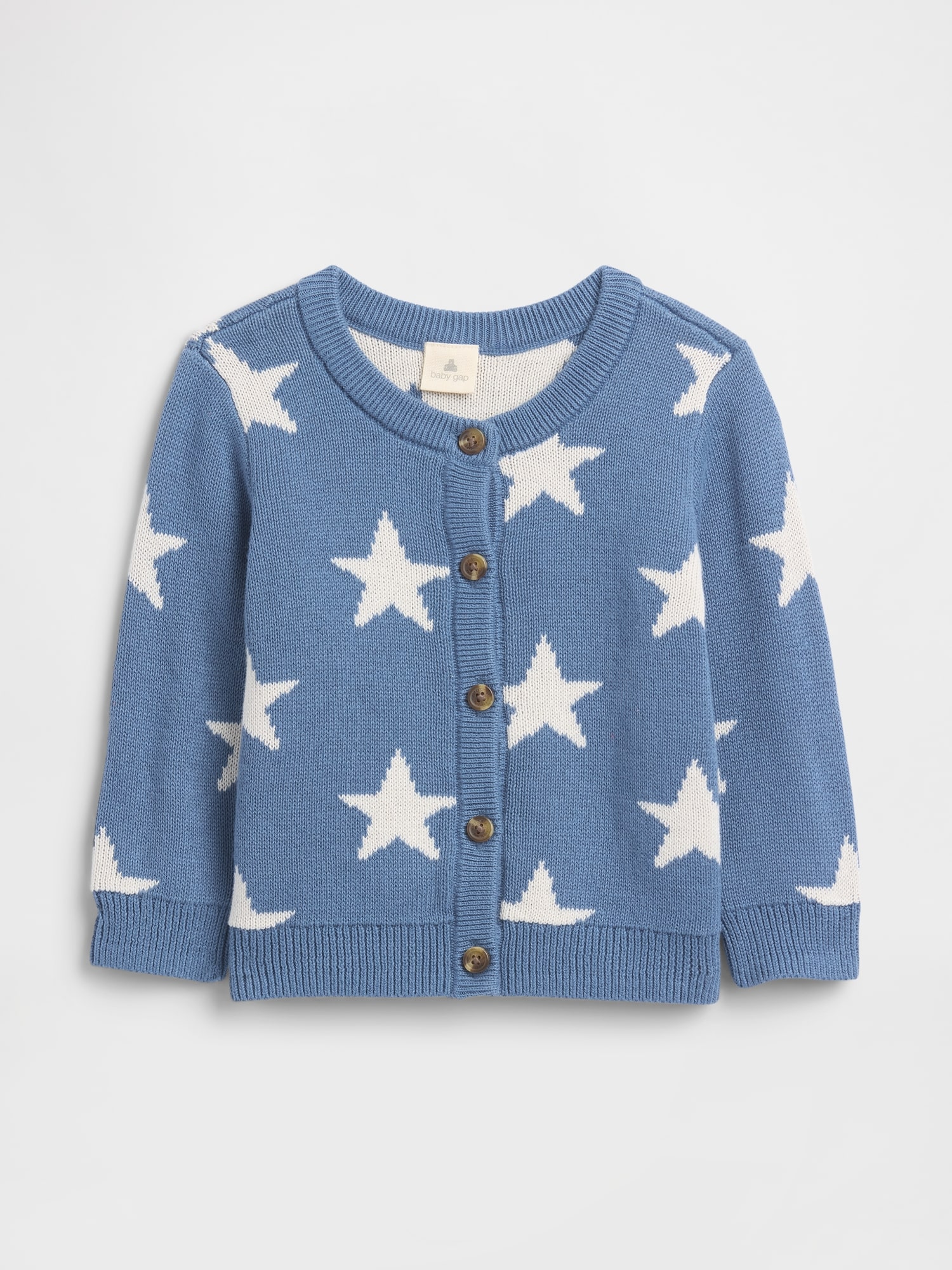Baby Print Crewneck Cardigan