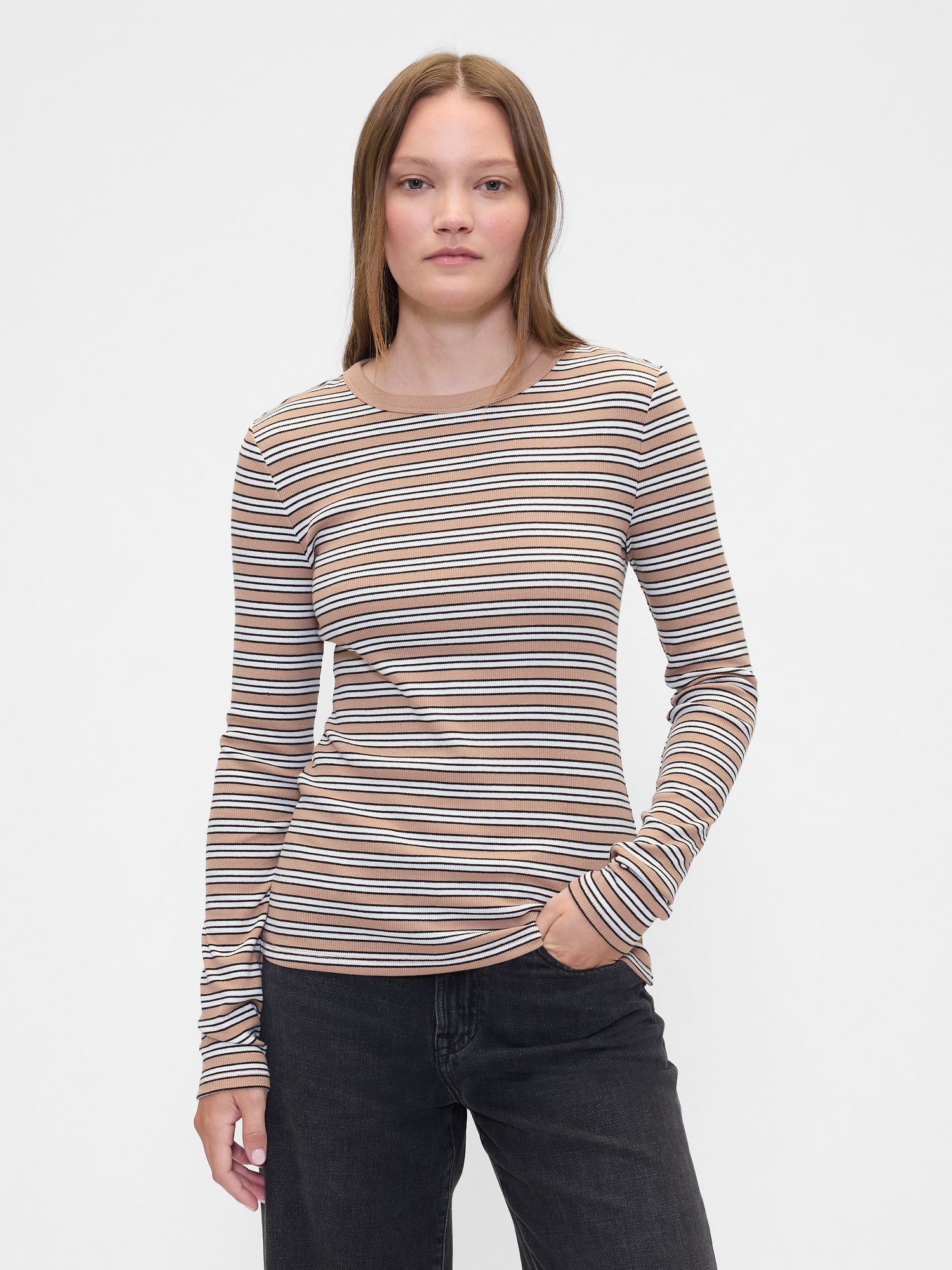 Essential Ribbed Crewneck T-Shirt