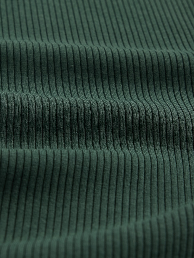 モダン コンパクト リブ クロップドTシャツ-3