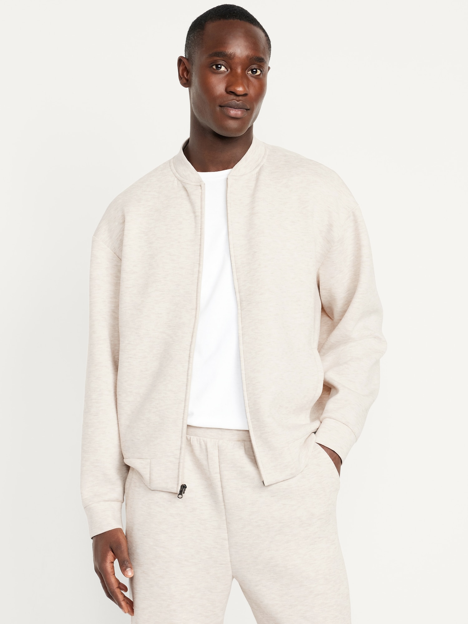 Bounce Fleece Oversized Bomber Jacket