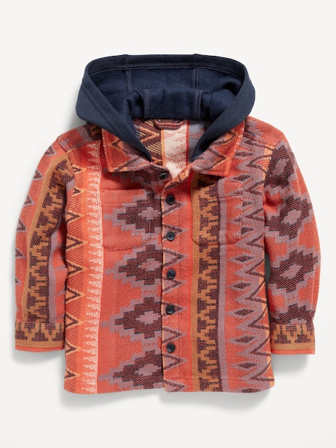 CHEMISE À CAPUCHON À BOUTONS SUR LE DEVANT POUR TOUT-PETIT GARÇON