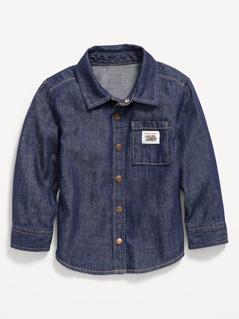 CHEMISE EN DENIM À POCHE ET À MANCHES LONGUES POUR TOUT-PETIT GARÇON