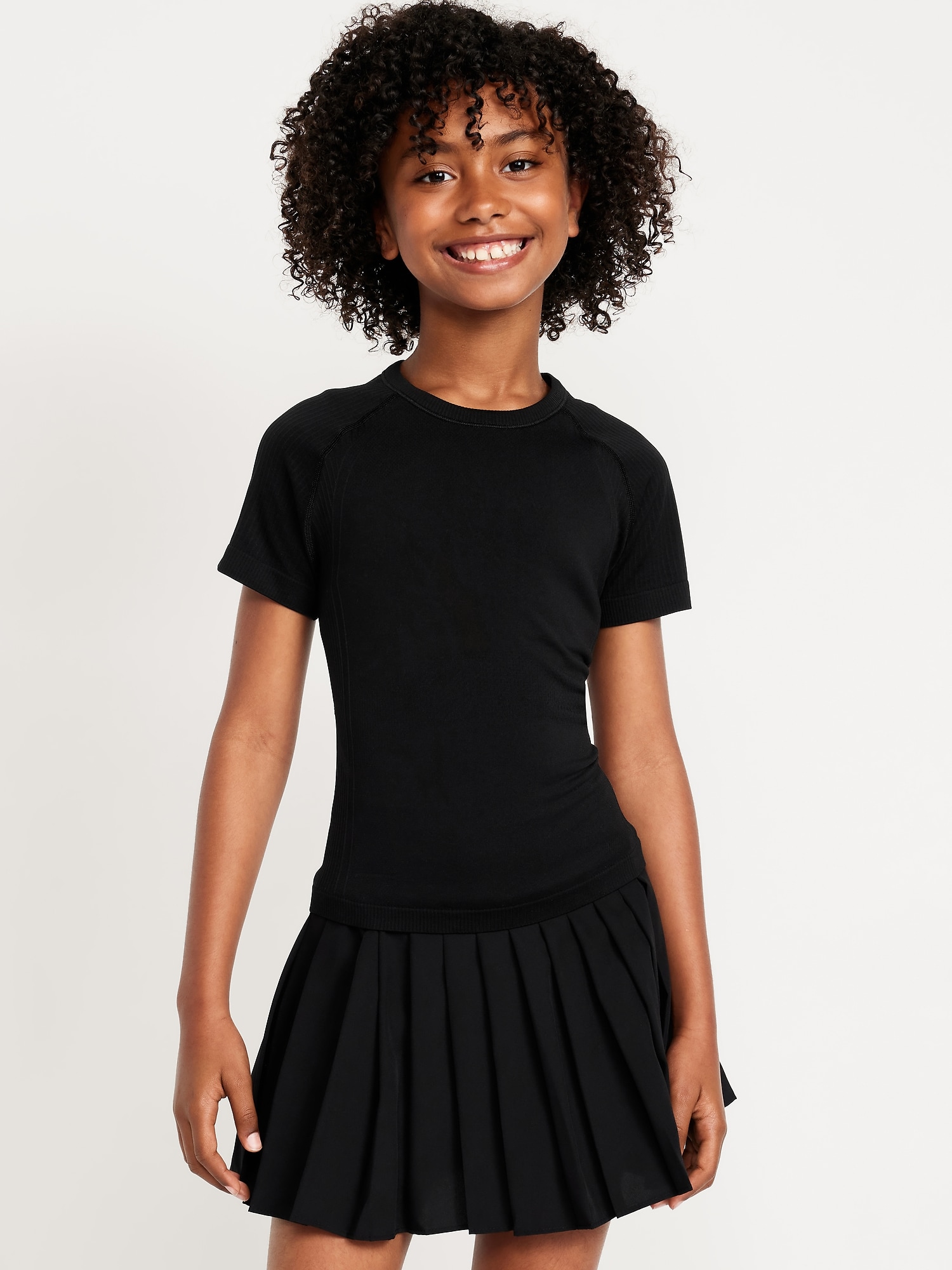 Fitted Seamless Performance Top for Girls