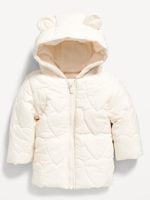 Water-Resistant Hooded Critter Puffer Jacket for Baby