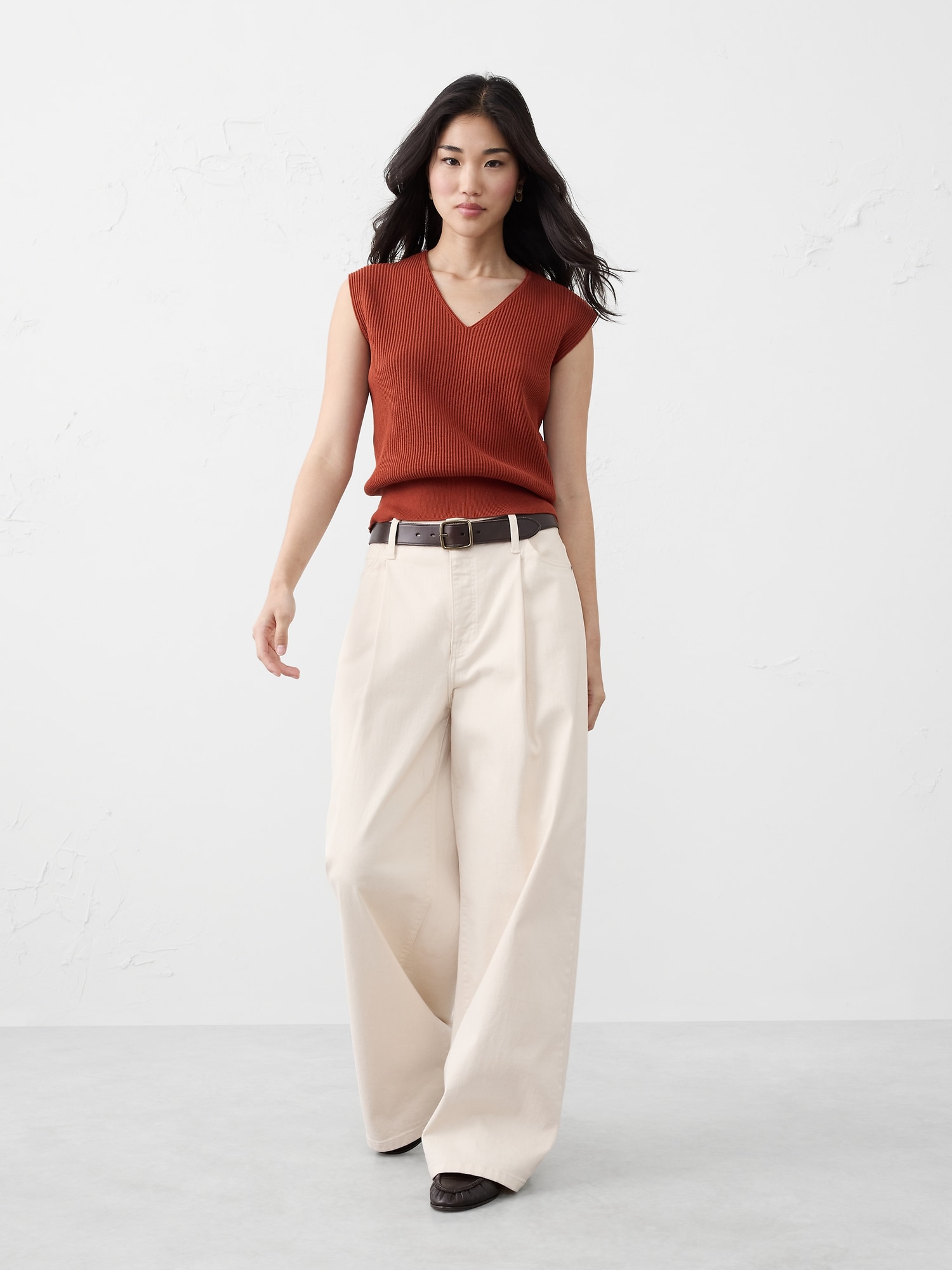 Ribbed Sweater Shell