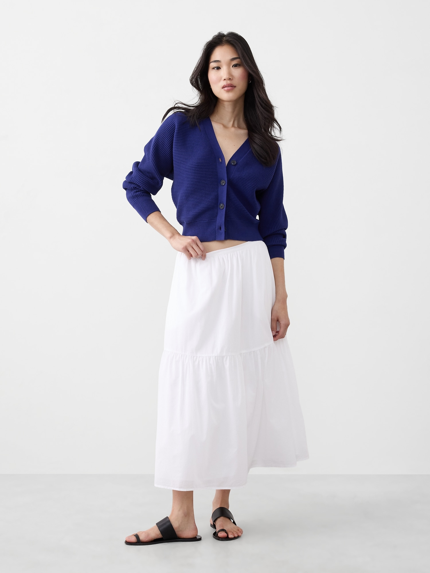 Horizontal Ribbed Cardigan