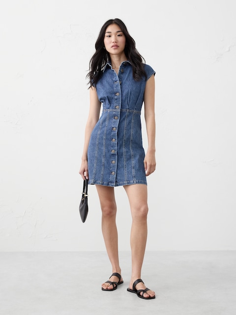 Denim Mini Shirtdress
