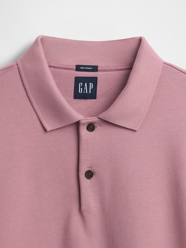 ヘビーウェイト オーバーサイズ ポロスウェットシャツ-3