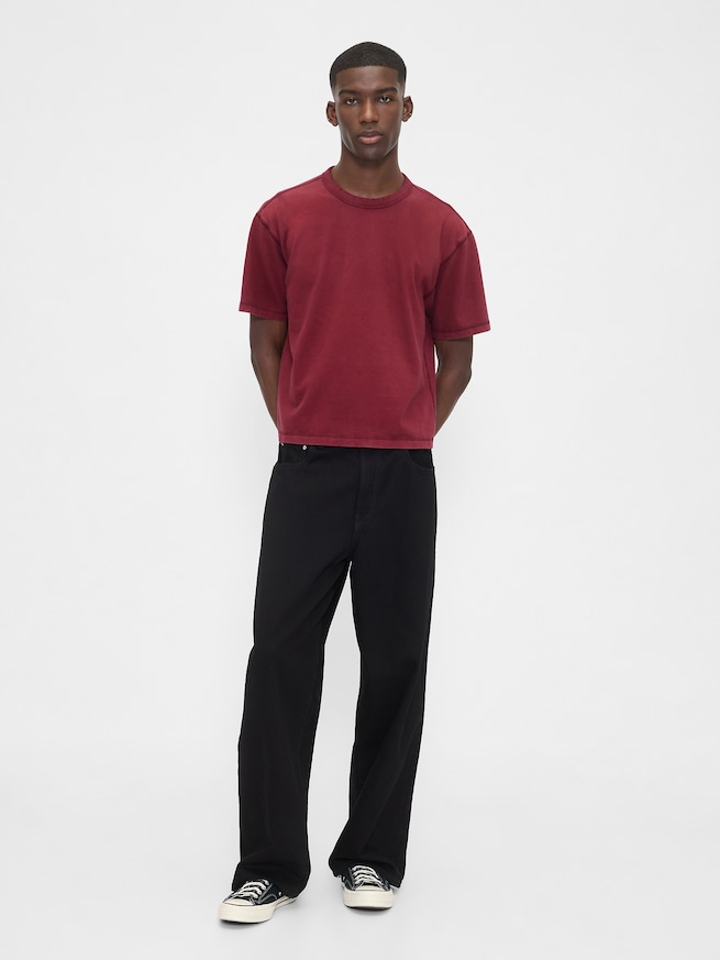 ヘビーウェイト クロップドTシャツ (ユニセックス)-1