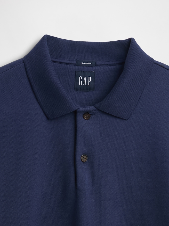 ヘビーウェイト オーバーサイズ ポロスウェットシャツ-3