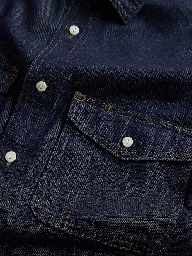 ウルトラソフトデニム リラックスシャツ-3