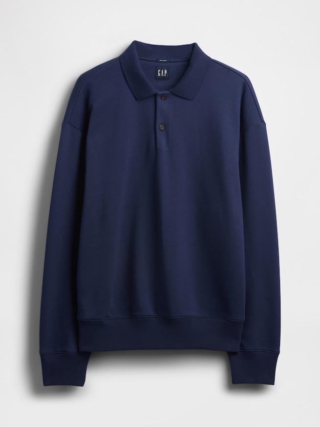 ヘビーウェイト オーバーサイズ ポロスウェットシャツ-4