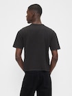 ヘビーウェイト デニム GAPロゴ クロップドTシャツ-2