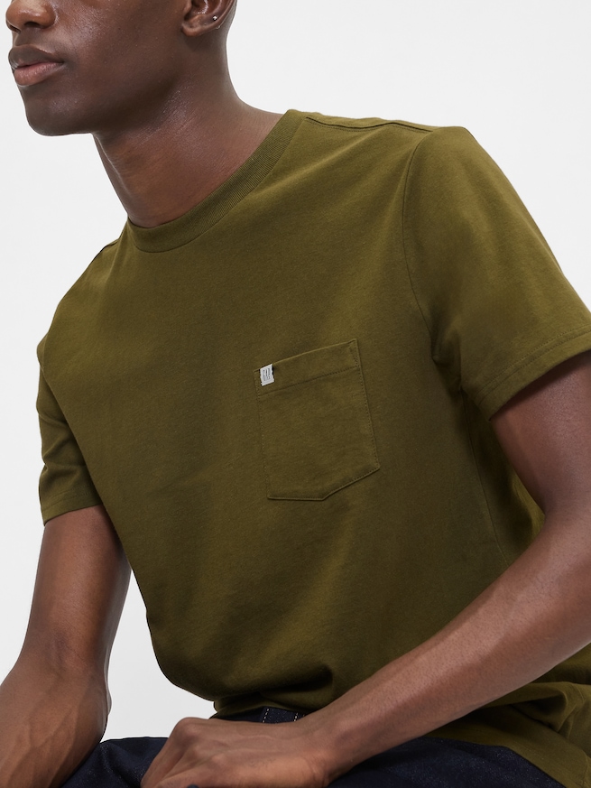 GAPミニロゴ ポケット Tシャツ(ユニセックス)-3