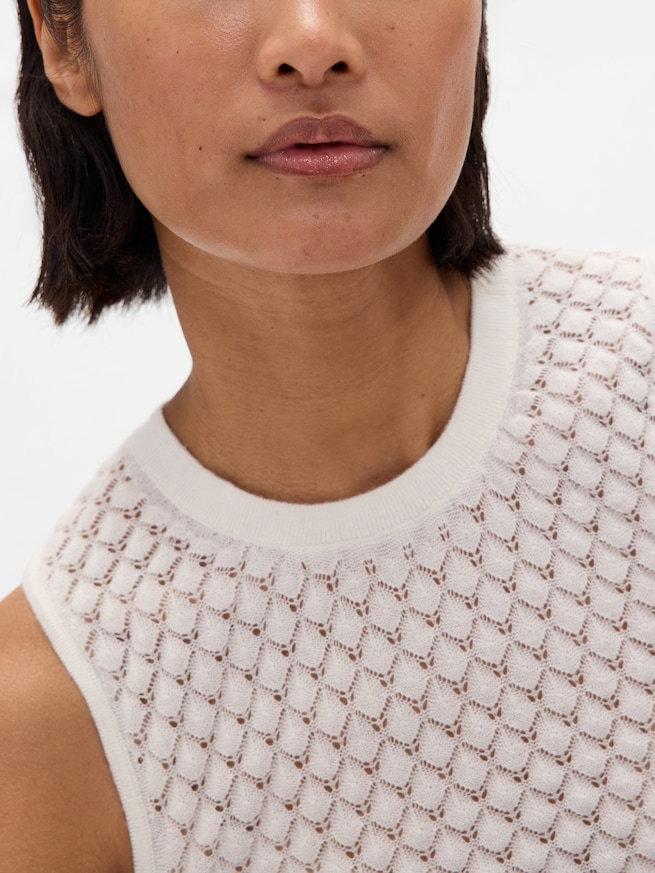 CashSoft カシミヤタッチ ライトウェイト クロップド タンクトップ-3