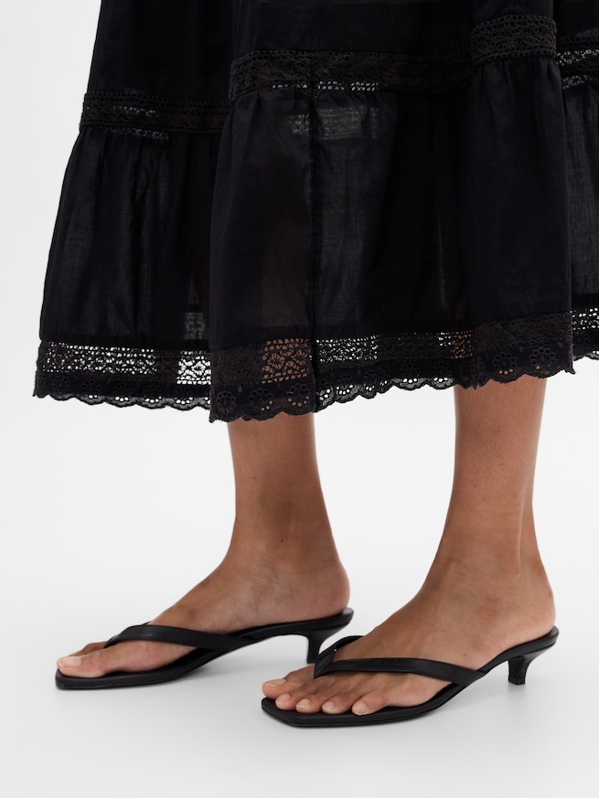 レーストリミング ティアード マキシワンピース-3