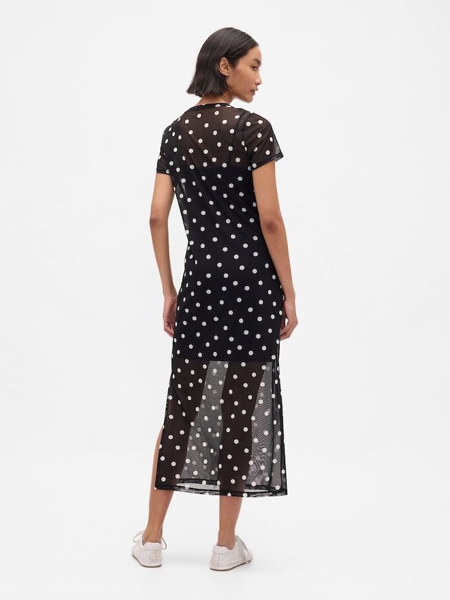 メッシュ マキシワンピース-1