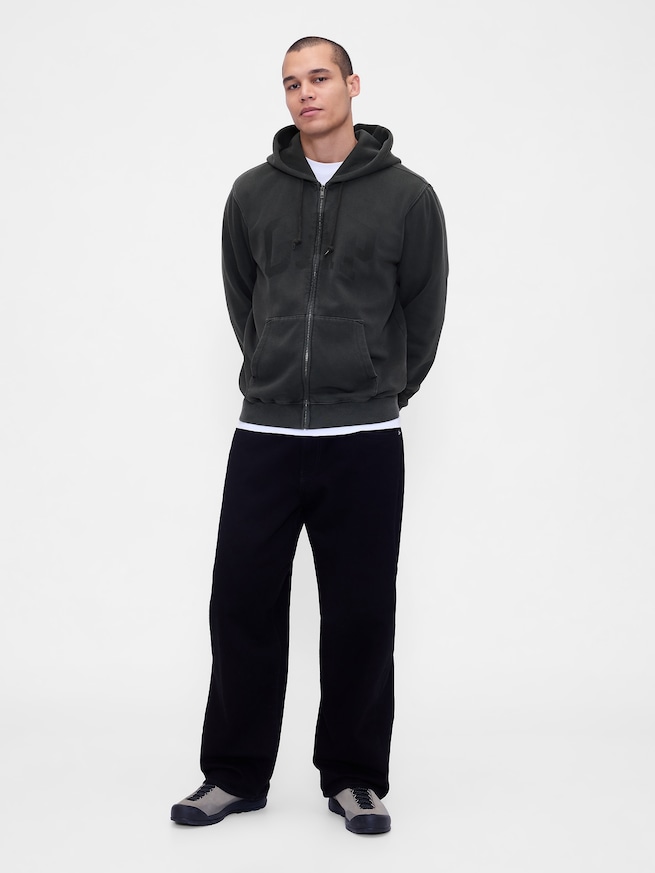 GAPアーチロゴ フルジップ パーカー(ユニセックス)-1