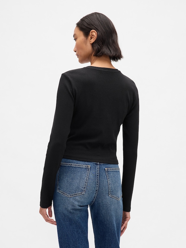 モダン クロップドTシャツ-2