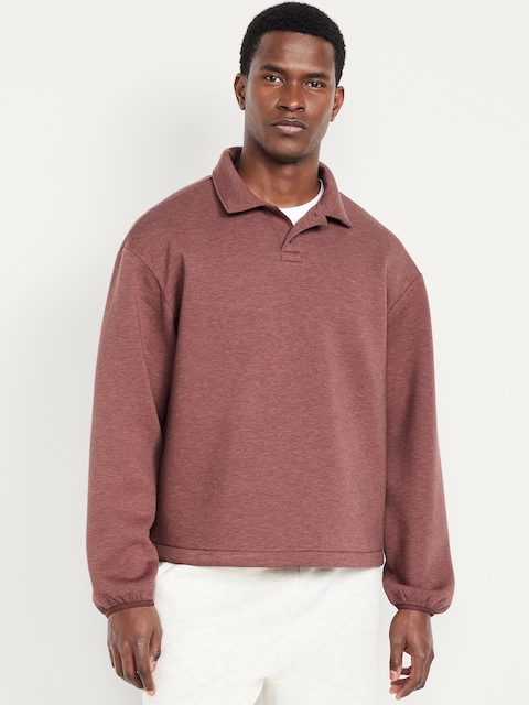 Bounce Fleece Oversized Polo Sweatshirt