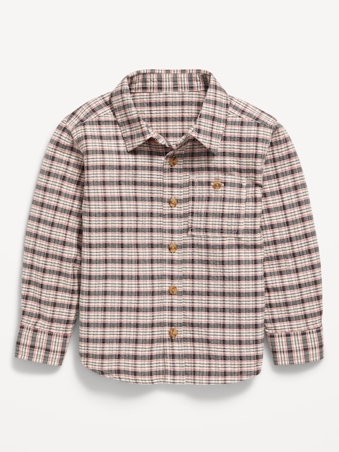 Long-Sleeve Plaid Pocket Shirt for Baby